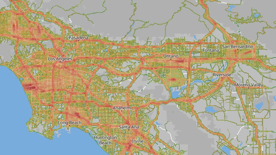 Example Los Angeles noise map